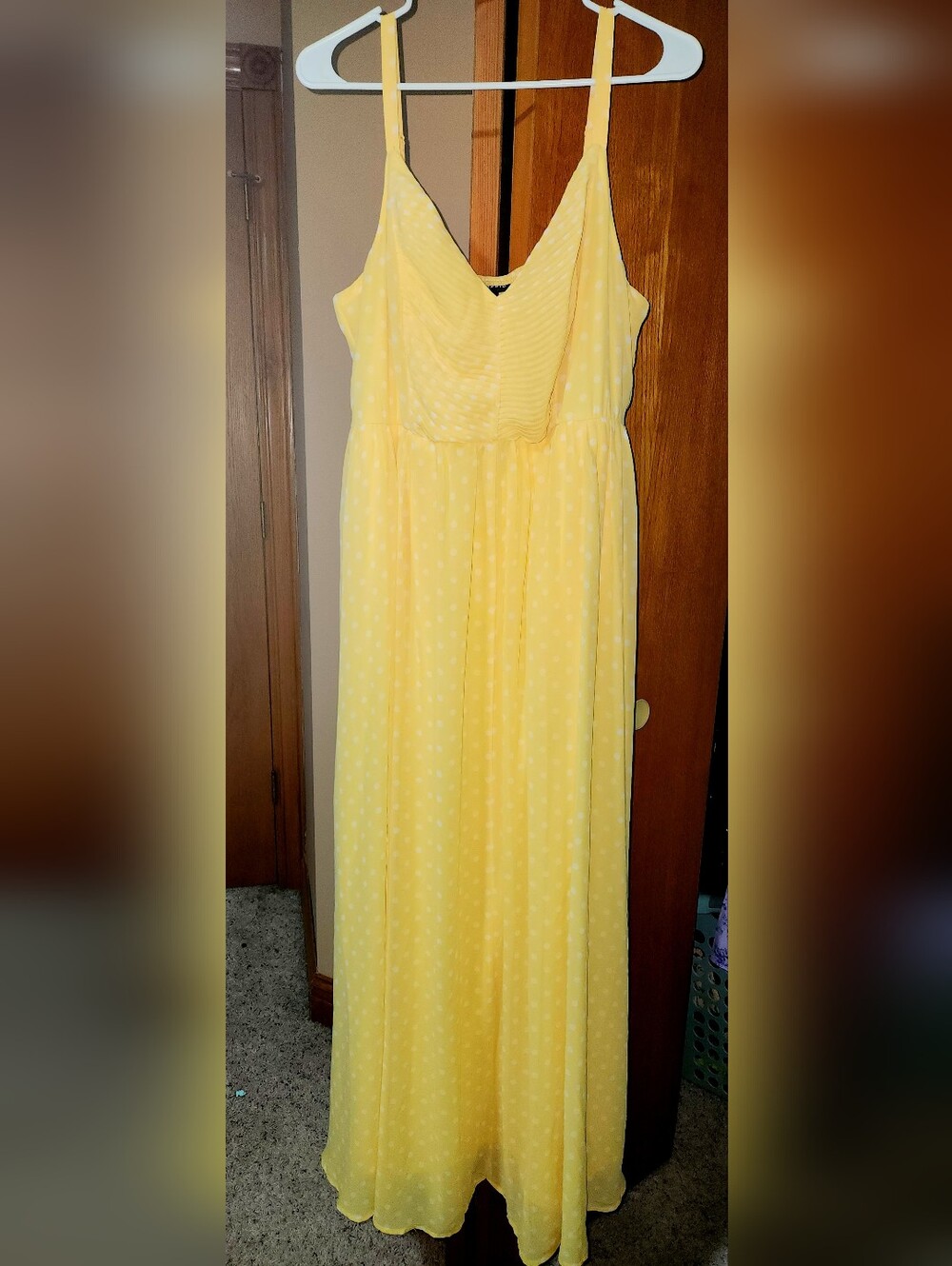 Torrid Yellow Polka Dot Maxi Dress
